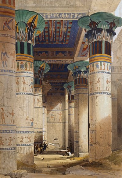 View under the Grand Portico, Philae, from Egypt and Nubia, Vol.1 by David Roberts